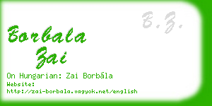 borbala zai business card