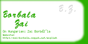 borbala zai business card